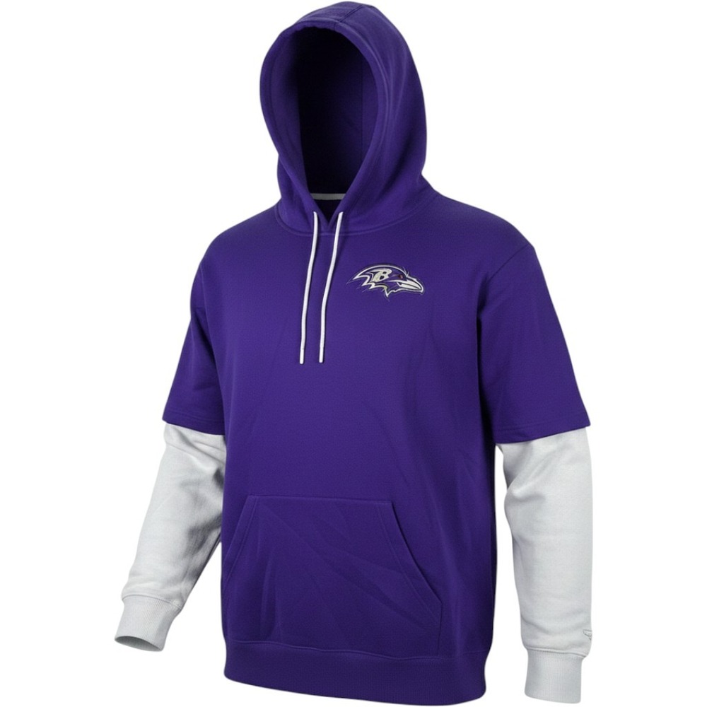 Fanatics Hoodie Men L Purple NFL Baltimore Ravens Signature Double Layer NWT